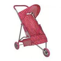 Коляска для кукол BUGGY Boom MIXY 8839, прогулочная, с козырьком и корзиной для игрушек, красная