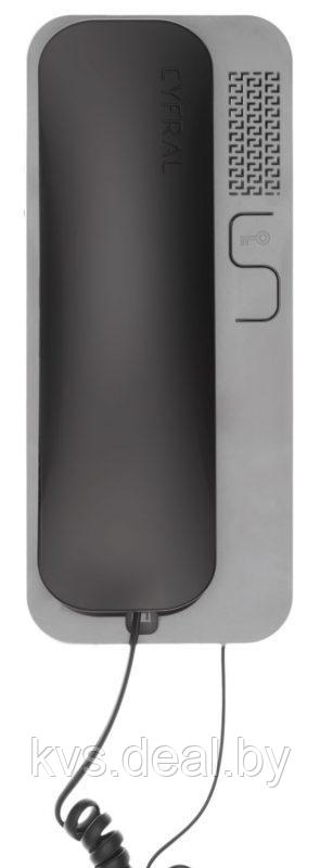 Домофонная трубка квартирная переговорная Unifon Smart U черный+серый - фото 1 - id-p67878500