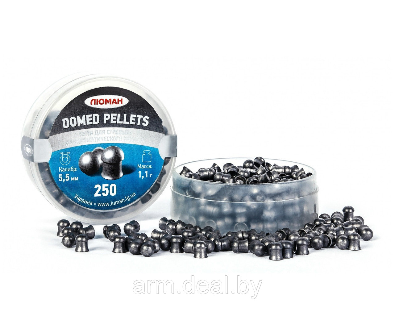 Пули пневматические Люман 5,5мм Domed pellets 1,1 г (250шт)