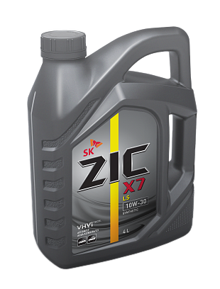 10W-30 Масло ZIC X7 LS, 4л VW 502.00/505.00