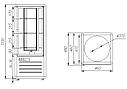 Шкаф холодильный Carboma LATIUM D4 VM 120-2 (R120Cвр Люкс коричнево-золотой, 1/2, INOX) (полки вращающиеся), фото 2