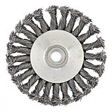Щетка для УШМ, 125 мм, М14, "тарелка", крученая металлическая проволока СИБРТЕХ, фото 3