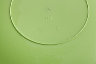 Таз пластмассовый круглый 16 л зеленый ТМ Elfe Россия, фото 2