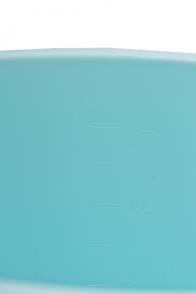 Ведро пластмассовое круглое 12л, с крышкой, бирюзовое ТМ Elfe Россия - фото 3 - id-p67963209