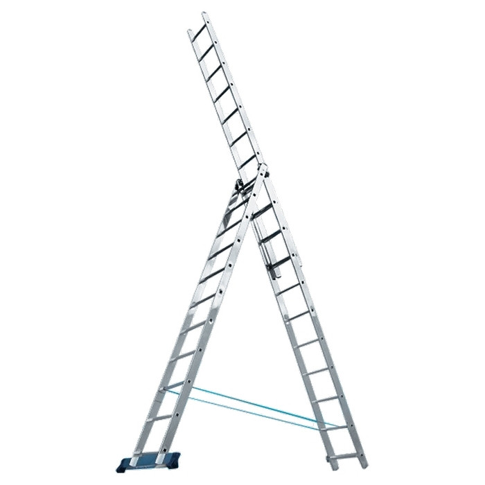 Лестница, 3 х 8 ступеней, алюминиевая, трехсекционная Pоссия Сибртех - фото 1 - id-p67963420