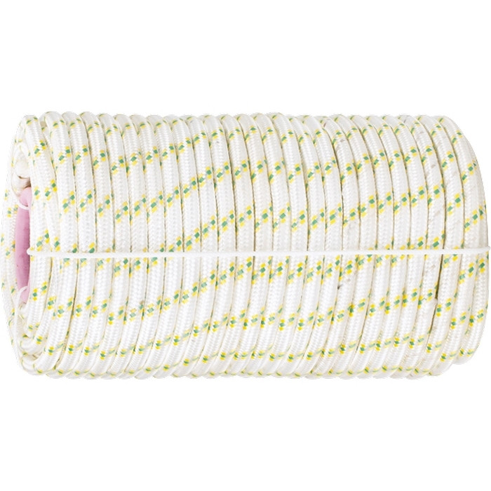 Фал плетёный капрон 24-прядный с капрон. серд. 10 мм, бухта 100 м, 1300 кгс СИБРТЕХ Россия