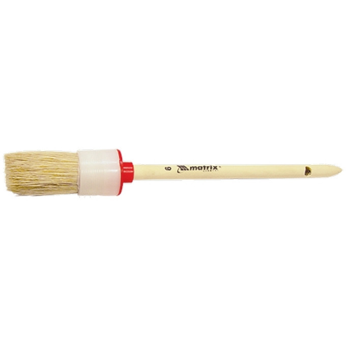 Кисть круглая №18 (60 мм), натуральная щетина, деревянная ручка MATRIX