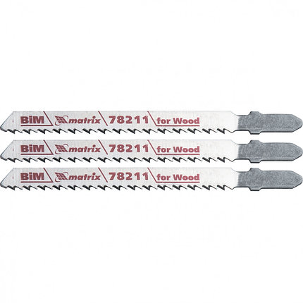 Полотна для электролобзика по дереву, 3 шт. T101BF, 75 x 2,5мм, Bimetal MATRIX Professional, фото 2