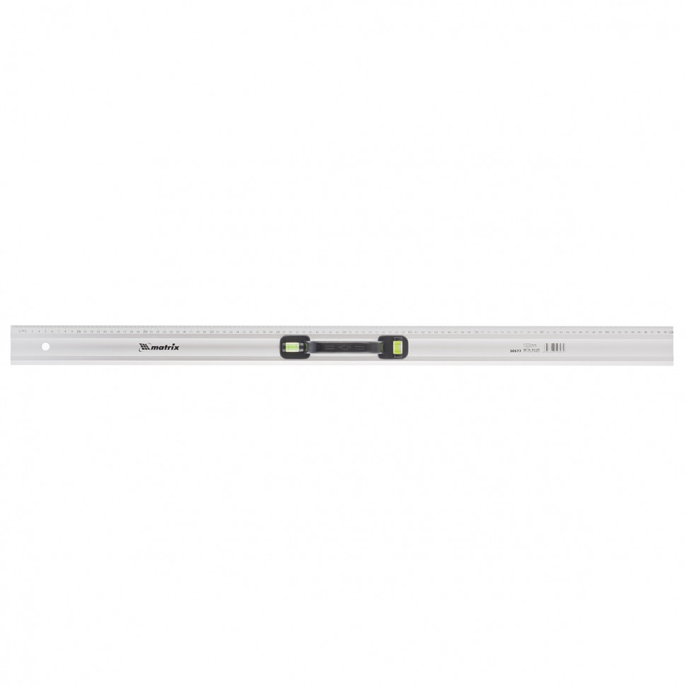 Линейка-уровень, 1000 мм, металлическая, пластмассовая ручка 2 глазка MATRIX MASTER - фото 1 - id-p67966920