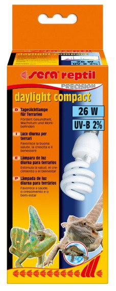Лампа дневного освещения для террариумов (2% УФ-B) Sera Reptil Daylight compact 26 Вт - фото 1 - id-p67981078