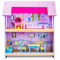 Деревянный дом с мебелью для кукол Барби VT174-1153
