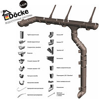 Водосточная система ПВХ Docke (Деке) Lux цвет Графит Россия