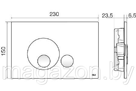 Панель слива механическая Oli Globe белая 152949 - фото 2 - id-p67996817