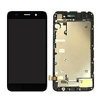 Дисплейный модуль HUAWEI Y6 PRO TIT-AL00 Enjoy5 черный/белый/золотой в рамке, фото 3