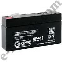 Аккумулятор для ИБП, игрушек 6V/1.3Ah Kiper GP-613 (F1), КНР - фото 1 - id-p21517072