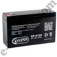Аккумулятор для ИБП, игрушек 6V/12Ah Kiper GP-6120 F1, КНР