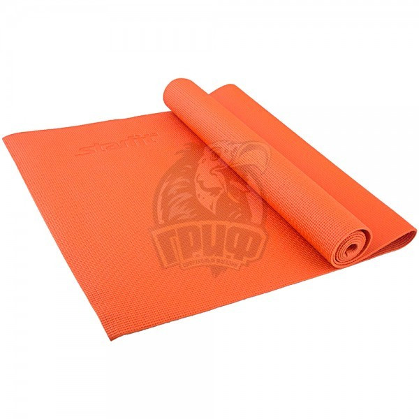 Коврик гимнастический для йоги Starfit PVC 4 мм (оранжевый)  (арт. FM-101-04-OR)