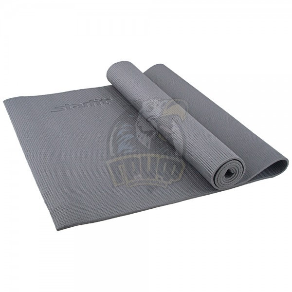 Коврик гимнастический для йоги Starfit PVC 5 мм (серый)  (арт. FM-101-05-GR)