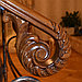 Перила для лестниц деревянные с кованым ограждением, фото 3