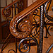 Перила для лестниц деревянные с кованым ограждением, фото 8