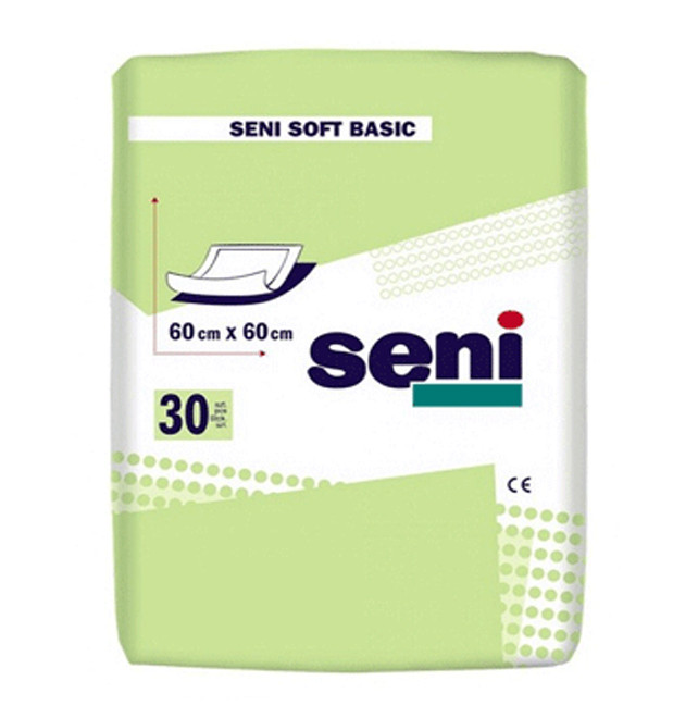 Впитывающие пеленки (простыни) Seni Soft Basic, 60х60 см, 30 шт.