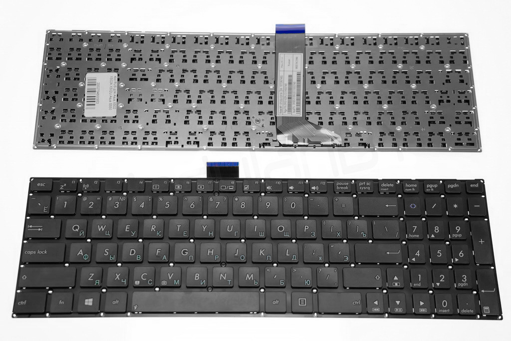 Клавиатура ноутбука ASUS D550. Длинный шлейф, прямой Enter