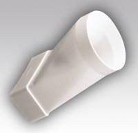 Соединитель эксцентриковый, плоского воздуховода с круглым пластик, 55х110, диаметр 100 мм.