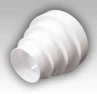 Соединитель центральный, универсальный круглых воздуховодов пластик диаметр 150/125/100/80 мм