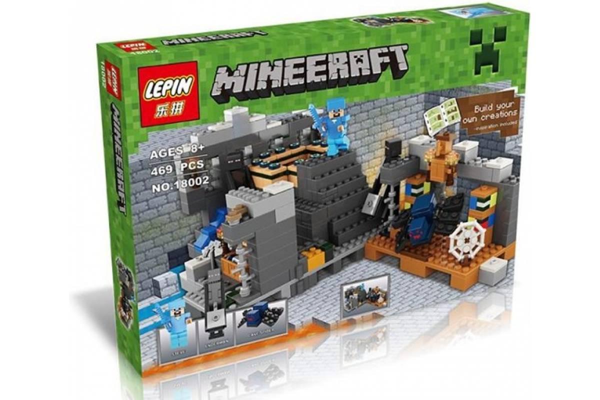 Конструктор Майнкрафт Minecraft Портал в Край 18002, 469 дет., 3 минифигурки, аналог Лего 21124