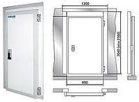 Дверной блок с распашной дверью 2300*1200*80 (св.пр.1850*800)