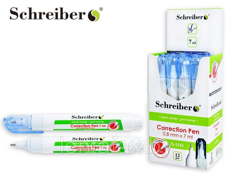 Корректирующая ручка Schreiber, 7 мл. ЦЕНА БЕЗ НДС!