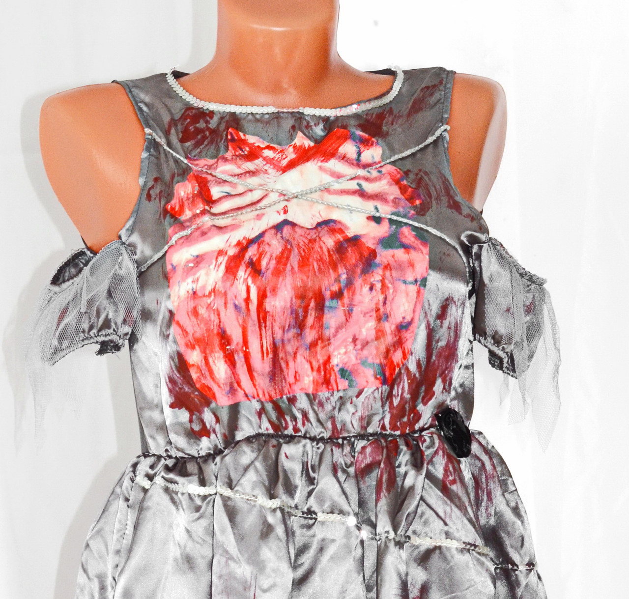 Платье карнавальное с париком Мисс Зомби на размер S - фото 3 - id-p68343434
