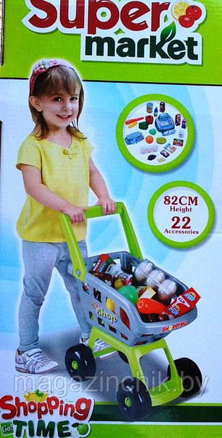Набор для игры в магазин Супермаркет 668B с тележкой, 82 см высота, 22 предмета купить в Минске - фото 7 - id-p3066780