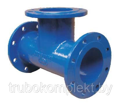 Чугунный фланцевый тройник DN150х80х150