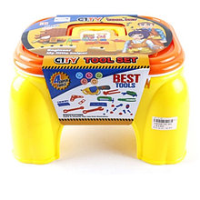 Детский игровой набор набор инструментов СТОЛЯРА в стульчике