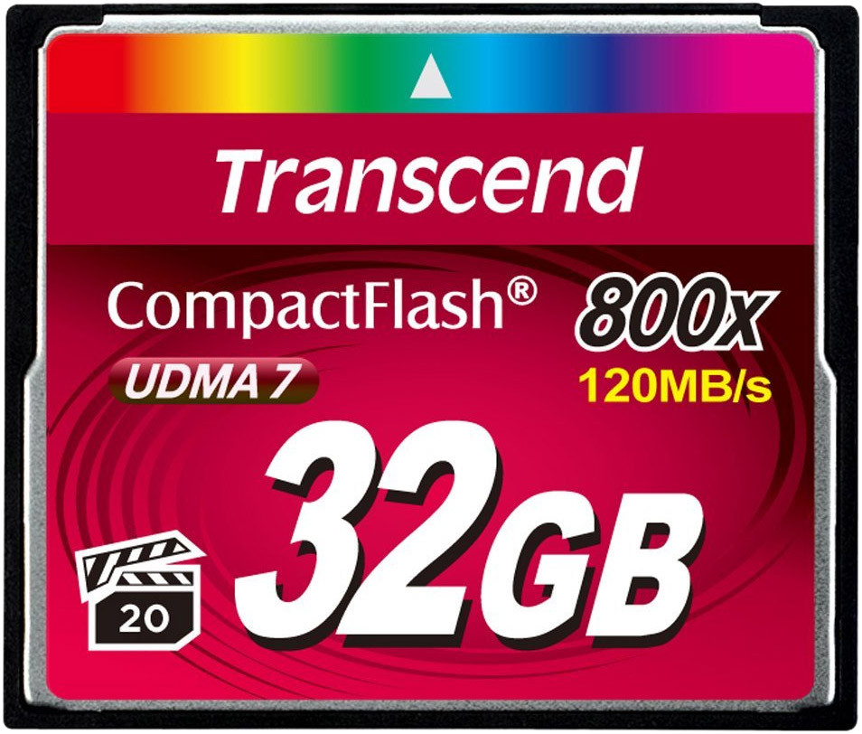 Карта памяти Transcend 800x CompactFlash Premium 32GB (TS32GCF800) - фото 1 - id-p68436529