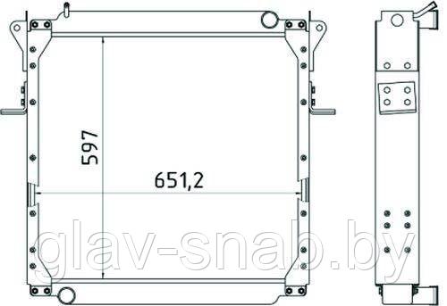 Радиатор к МАЗ-437030 Deutz BF 4M 1013 FC (E3), ММЗ Д-245.30Е2 (Е2) Al, 437030-1301010-002В