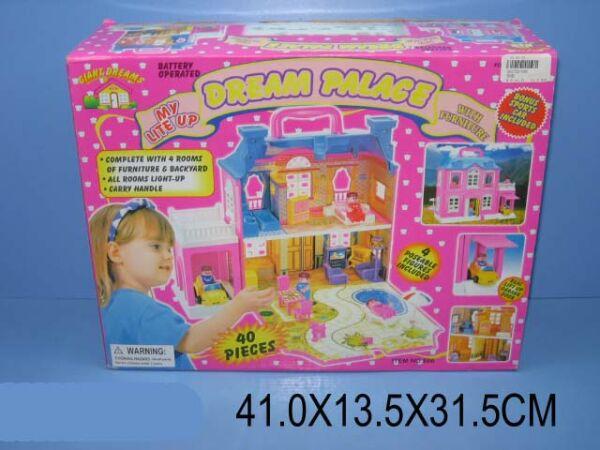Домик для кукол 886 с фигурками и аксессуарами, со светом - фото 1 - id-p68441995