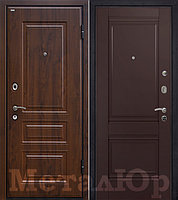 Дверь входная МеталЮр М9 Темно-коричневый (МДФ / МДФ)