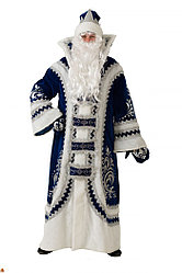 Карнавальный костюм Дед Мороз Купеческий Синий 193,взрослый