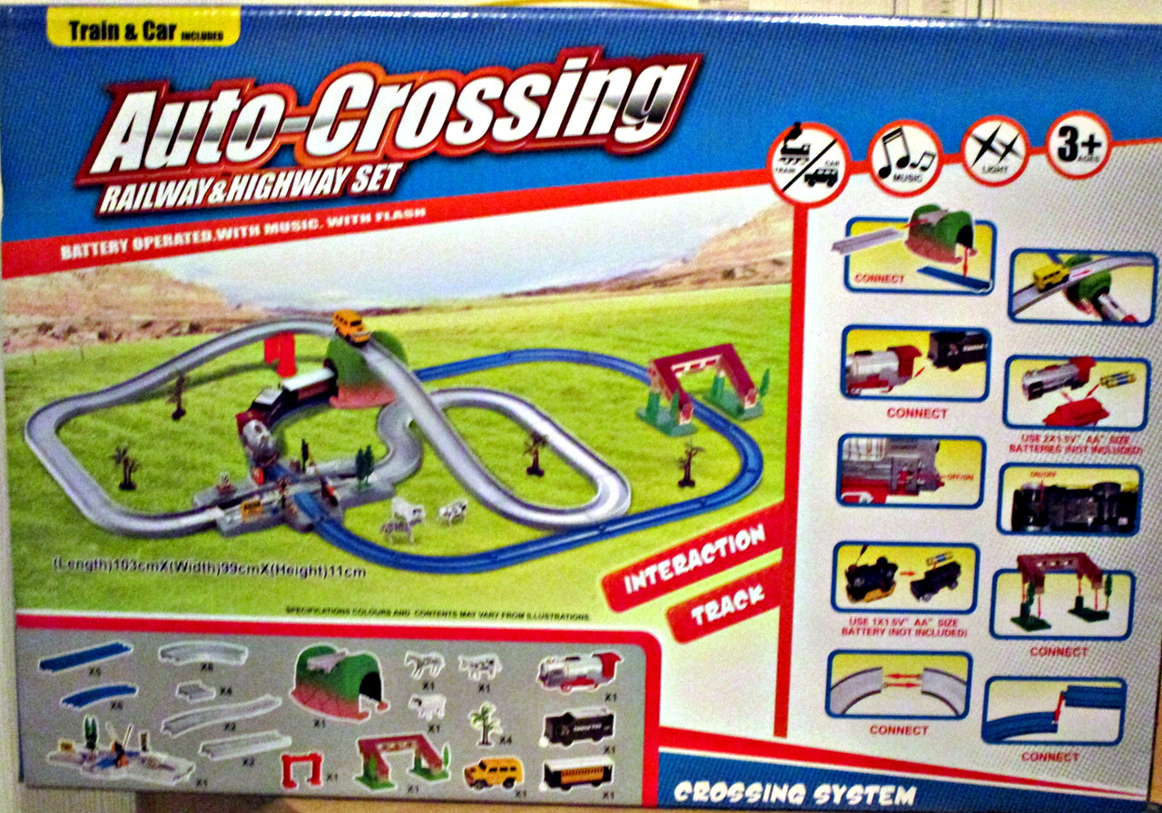 Игровой набор пересечение дорог трека и ж\д auto-crossing арт. А40-5 - фото 2 - id-p47348588