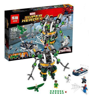 Конструктор LEPIN 07040 аналог LEGO 76059 Человек-паук: В ловушке Доктора Осьминога SUPER HEROES MARVEL, фото 1