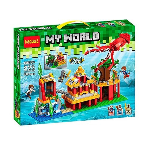 Конструктор Decool 823 Minecraft Майнкрафт Подводный мир