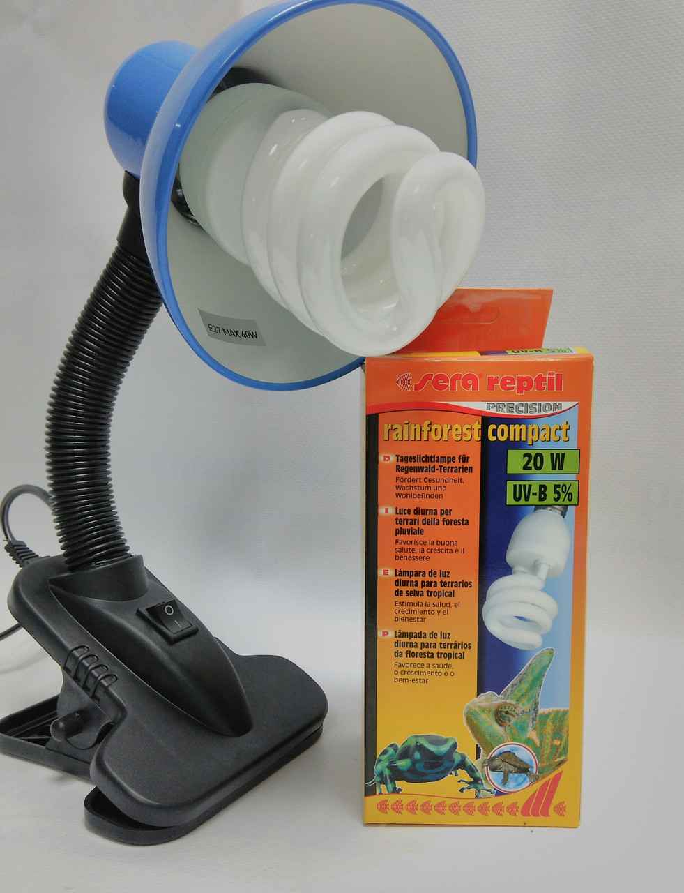 Комплект Лампа для террариума (излучение УФ) комплект UV-B 5% 20 Вт - фото 1 - id-p68533499