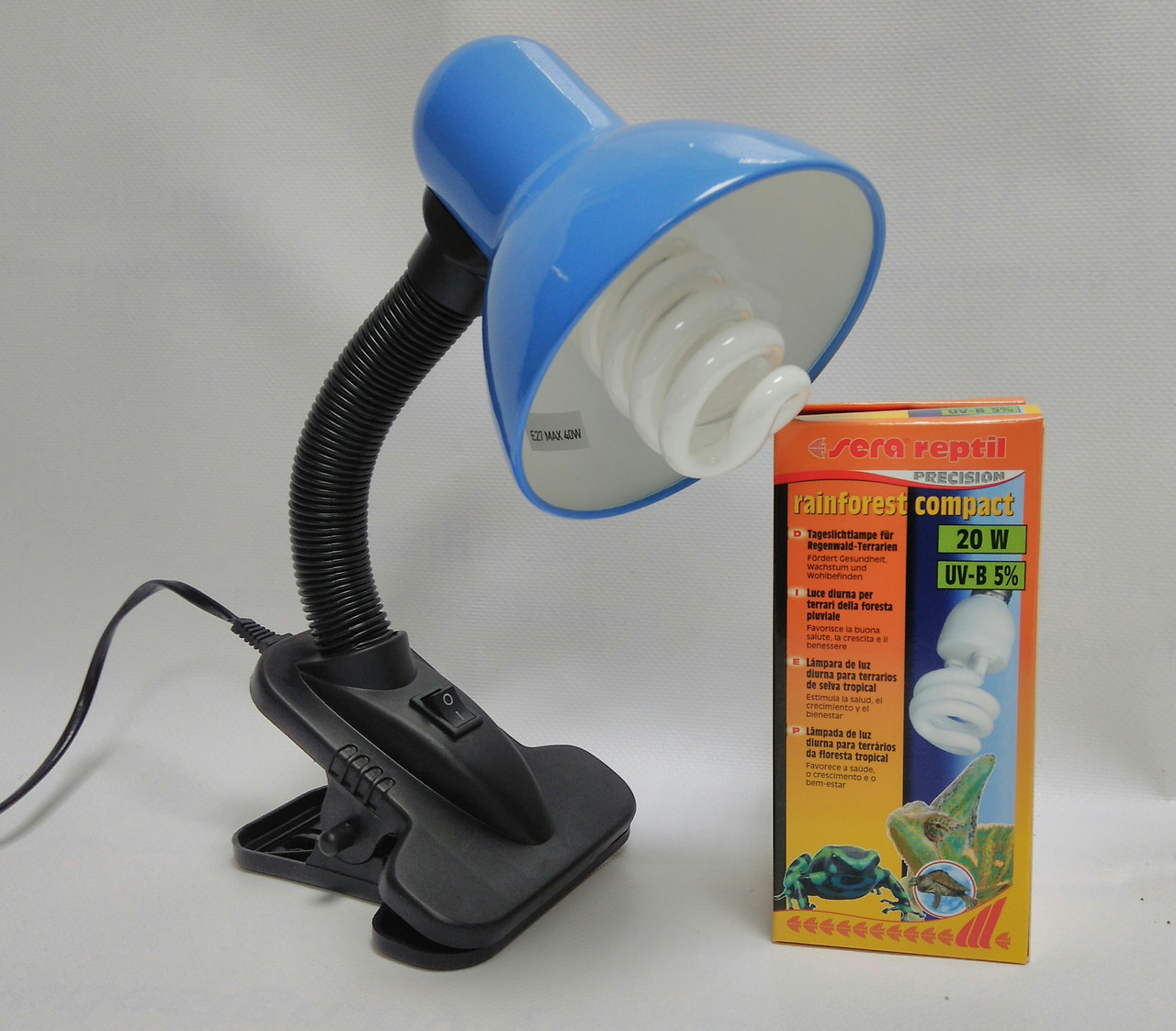 Комплект Лампа для террариума (излучение УФ) комплект UV-B 5% 20 Вт - фото 2 - id-p68533499