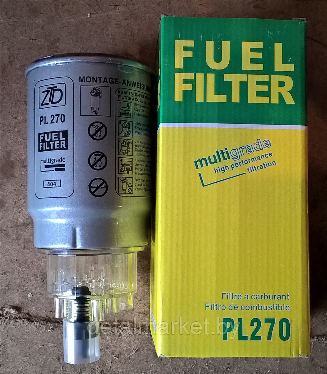 Элемент фильтра топливного (с отстойником) ЕВРО PL270 - фото 1 - id-p68541056