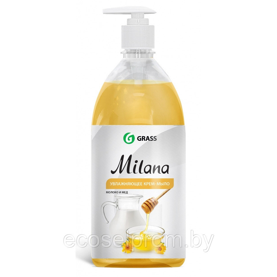 Крем-мыло жидкое "Milana" 1 л. / Молоко и мед