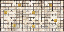 Декоративная панель ПВХ Мозаика "Мрамор с золотом"