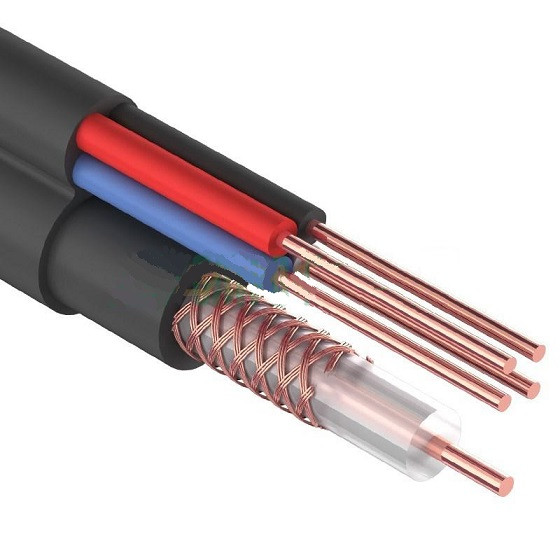 Кабель для видеонаблюдения ККСВ-П + 4х0.5мм., 305м., черный REXANT - фото 2 - id-p68594483