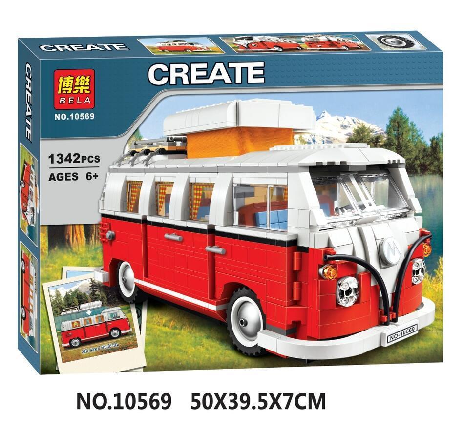 Конструктор Bela 10569 Creator Автобус Фольксваген Т1 (аналог Лего 10220) ,1342 деталей - фото 1 - id-p68595419